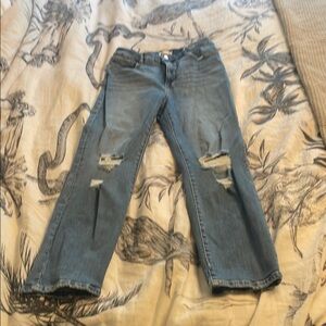 Good American Stylish Distressed Blue Jeans